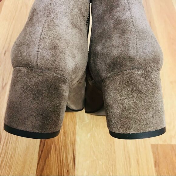 THURSDAY BOOT CO Highline Taupe Suede Ankle‎ Boot Bootie Chunky Heel Size 5 New - Picture 6 of 11